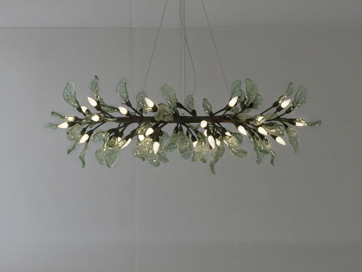 Contemporary lighting design inspired by olive branches