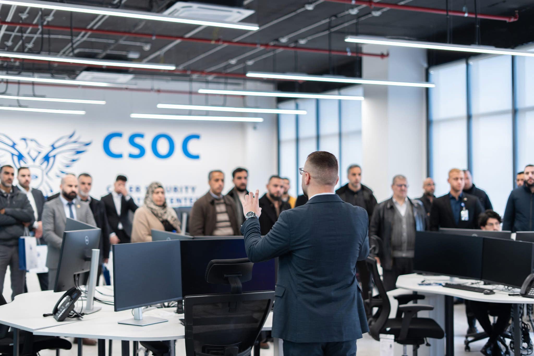A demonstration in one of the third-floor technology labs