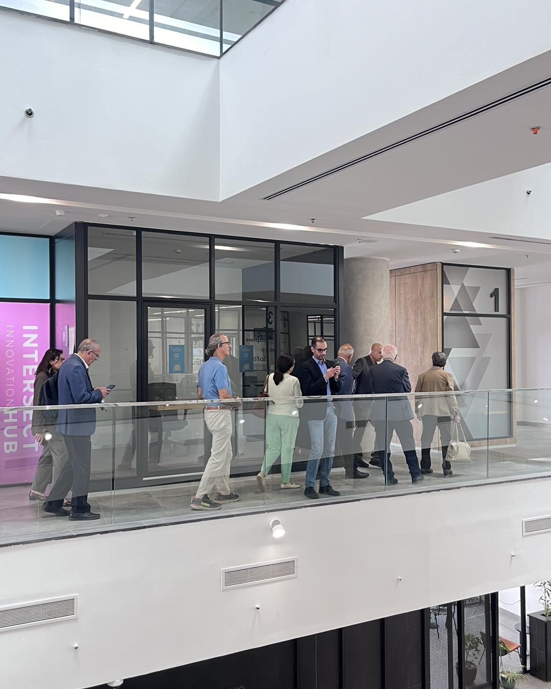The open first-floor space where resident start-ups work